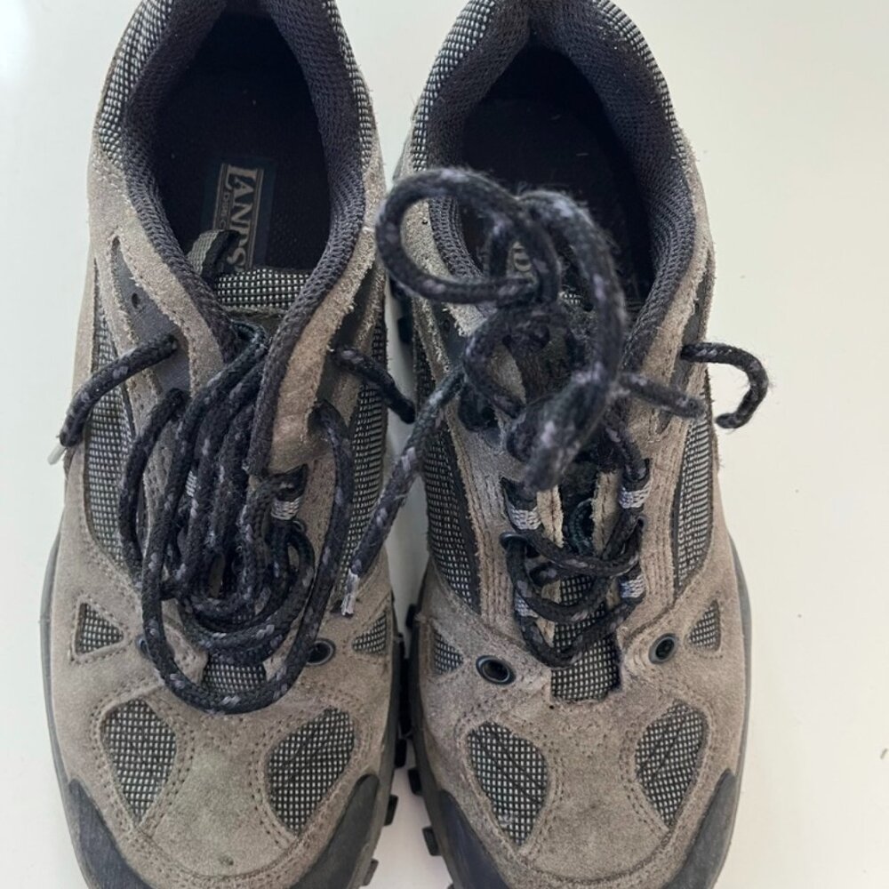 Grey Suede Land's End Hiking Shoes-- Men's Size 8? With Reflectors on the Heels